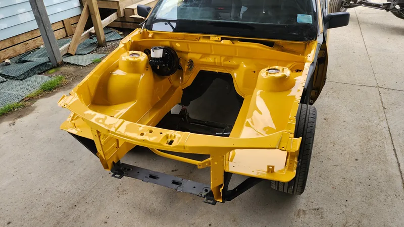 Door apertures of the VN Commodore painted in body colour rather than left in the original shade